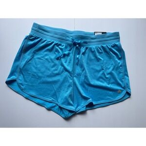 NWT TekGear Blue Workout Shorts Women L Athleisure Gorpcore Gym Yoga Dry Stretch